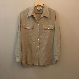 Beige button down shirt
